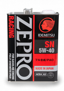 Масло моторное IDEMITSU ZEPRO RACING SN 5W40 4л синт
