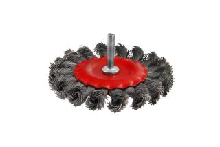 Кордщетка д/дрели Hammer Flex 207-208 75мм d6  радиальная витая жесткая, с хвостовиком