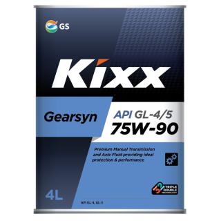 Масло трансмиссионное KIXX Gearsyn GL-4/5 75W-90 4л синт.