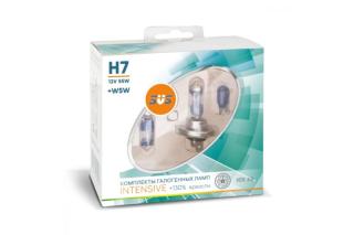 Лампа галогенная 12V SVS H7 серия Intensive+130% 55W+W5W, к-т 2шт. Ver.2.0