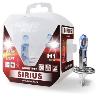 Галогенная лампа H1.12V.55W AVS SIRIUS/NIGHT WAY/ PB -2 шт.