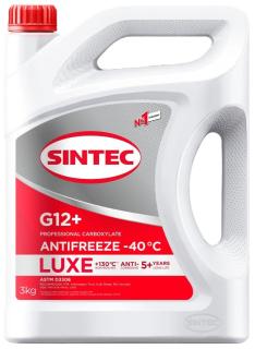 Жидкость охлаждающая Sintec Антифриз LUX красный G12+ 3кг (4)