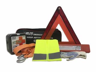 Набор автомобилиста Emergency  AVS AN-01(жилет,знак,аптечка,трос,перчатки) (8)