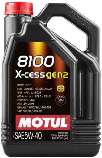 Масло моторное MOTUL 8100 X-cess GEN2 A3/B4 5w40 4л