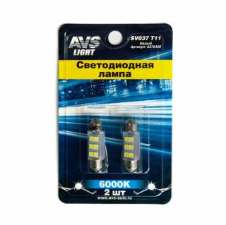 A07049S Светодиодная лампочка SV037 T11/белый/(SV8,5) 6SMD 2835 36мм,2шт