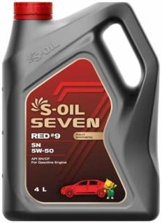 Масло моторное S-OIL 7 RED#9 SN 5w-50 4л.синтетика