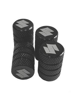 Колпачки на ниппель SUZUKI черный металл (уп.4шт) KNV 006L-12 MASHINOKOM