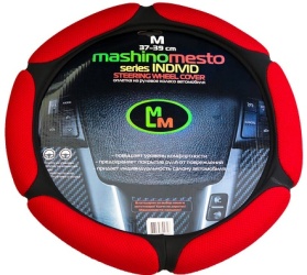 Оплетка на руль М красный сетка SWB-2316 MASHINOKOM