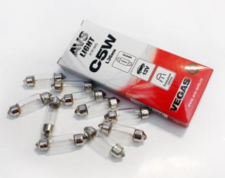 А78188 Лампа AVS Vegas12V.С5W(SV8.5/8)L36ммBOX10шт