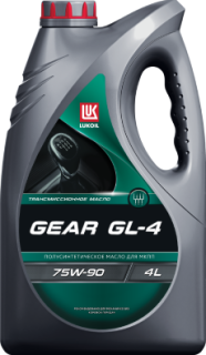ЛУКОЙЛ GEAR GL-4 75W-90 п/с 4л (4)/(180) (стар.19532, 3556163 ТМ-4 75w90)