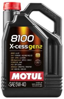Масло моторное MOTUL 8100 X-cess GEN2 A3/B4 5w40 5л