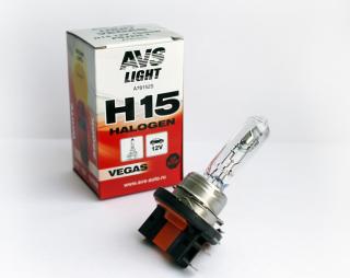 Галогенная лампа AVS Vegas H15.12V.15/55W. 1шт
