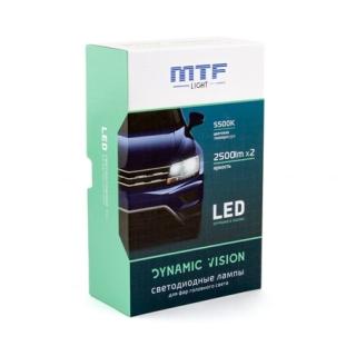 Лампа светодиодная 12V MTF H7 серия DYNAMIC VISION LED, 28W, 2500lm, 5500K, кулер, к-т.