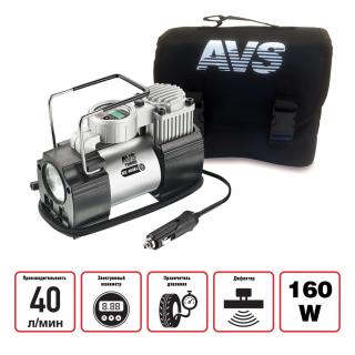 Компрессор автомобильный 40 л/мин эл.манометр KE400EL AVS