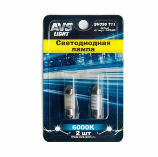 A07050S Светодиодная лампочка SV036 T11/белый/(SV8.5) 4SMD 2835 31мм,2шт