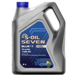 Масло моторное S-OIL 7 BLUE#7 CI-4/SL 10w-40 6л