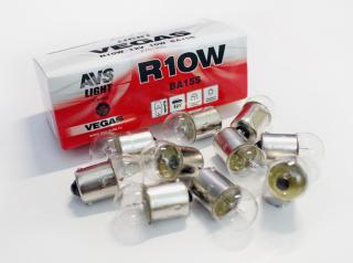 A78186S Лампа AVS Vegas 12V. R10W (BA15S) BOX (10 шт.)