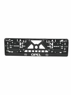 Рамка под номерной знак OPEL черный/серебро RG064 MASHINOKOM