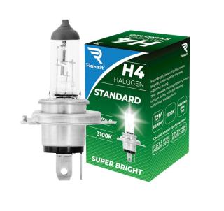 Лампа галогенная Rekzit Standard H4 12V60/55W P43T(блистер 2шт)