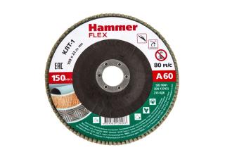 Круг лепестковый торцевой д/УШМ 150 Х 22 Р 60 тип 1 КЛТ  Hammer Flex SE 213-028