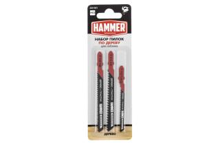 Набор пилок для лобзика No1 дерево\пластик Hammer Flex 204-901 JG WD-PL (3шт)