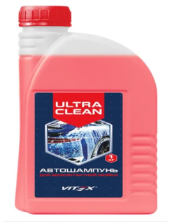 Автошампунь для бесконт.мойки Ultra Clean 1 кг красный Vitex