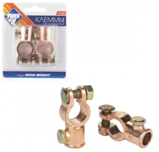 Клеммы аккумуляторные 10-ВТ (2шт) блистер 47305 NOVA BRIGHT