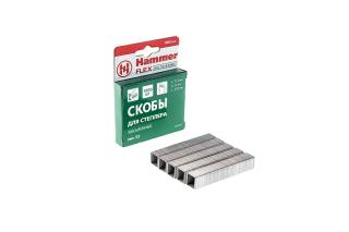 Скобы для степлера Hammer Flex 215-015  закален. 12мм, сечение 0,75мм, длина 11,3мм (тип 53),1000шт.