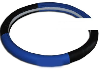 Оплетка на руль М черный/синий иск.кожа блистер HJ-1014BKBU-M TORINO