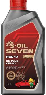 Масло моторное S-OIL 7 RED#9 SN PLUS 0w-20 1л.синтетика