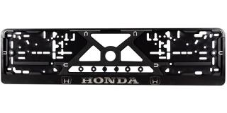 Рамка под номерной знак HONDA черный/серебро RG061 MASHINOKOM