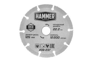 Диск алм.125х22,2 мм сегментный мультирез Hammer ECO 206-237
