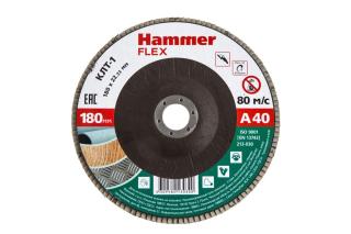 Круг лепестковый торцевой д/УШМ 180 Х 22 Р 40 тип 1 КЛТ  Hammer Flex SE 213-030