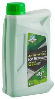 Жидкость охлаждающая Антифриз ICE STREAM G11 зеленый канистра 1 кг (10)