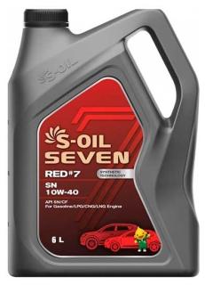 Масло моторное S-OIL 7 RED#7 SN 10w-40 4л. полусинтетика
