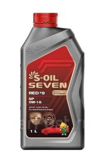 Масло моторное S-OIL 7 RED#9 SP/SN Plus Hybrid 0w-16 1л синтетика