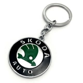 Брелок SKODA логотип на подвеске металл BMM 012 MASHINOKOM 