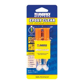Клей эпоксидный прозрачный в шприце ABRO MASTERS (12)