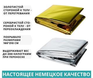 Покрывало изотермическое спасательное 160х210 см ТА-PCZ TOPAUTO