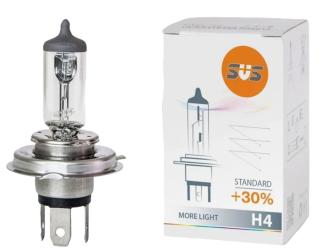 Лампа галогенная 12V SVS H4 P43t-38 60/55W Standard 30%