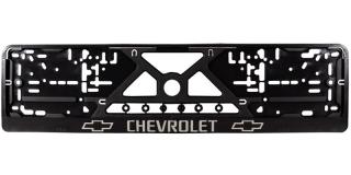 Рамка под номерной знак CHEVROLET черный/серебро RG052 MASHINOKOM
