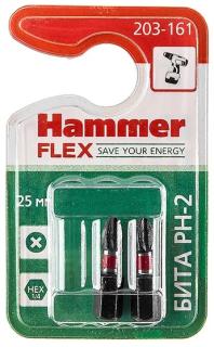 Бита Hammer Flex 203-161  PH-2 25мм, 2шт.
