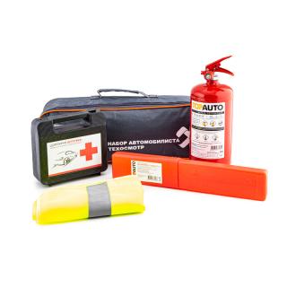 Набор автомобилиста Техосмотр 2 (сумка, жилет, аптечка,знак,огнетушитель) TOPAUTO (6)