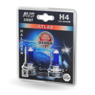 Галогенная лампа AVS ATLAS/5000K/H4.12V.60/55W.2шт