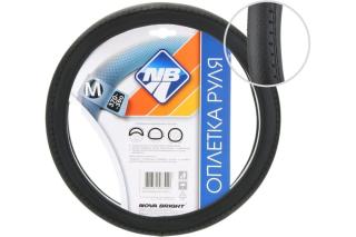 Оплетка на руль  М черный экокожа 48322 Nova Bright (25)