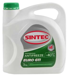 Жидкость охлаждающая Sintec Антифриз Euro зеленый 3кг