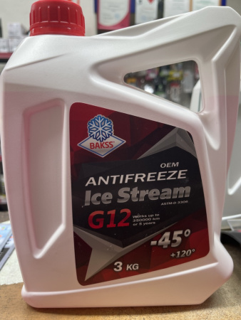 Антифриз ICE STREAM G12 красный канистра 3 кг (3/288)