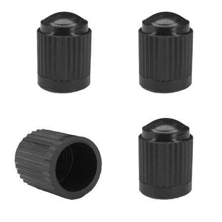 Колпачки на ниппель черный пластик (уп.4шт) KNV 001-0 MASHINOKOM