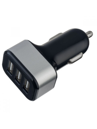 Устройство зарядное автомобильное USB 3 порта (3,1А) I4622 черный PERFEO (80)