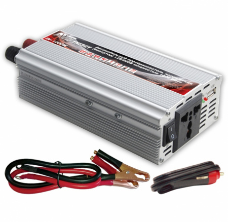 Инвертор автомобильный 12/220V AVS IN-1000W 43113